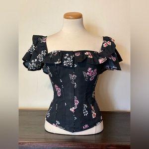 Floral Off-the-Shoulder Corset